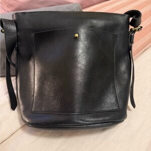 Madewell Black Leather Crossbody Bag